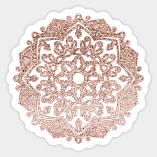 Sparkling rose gold mandala Sticker